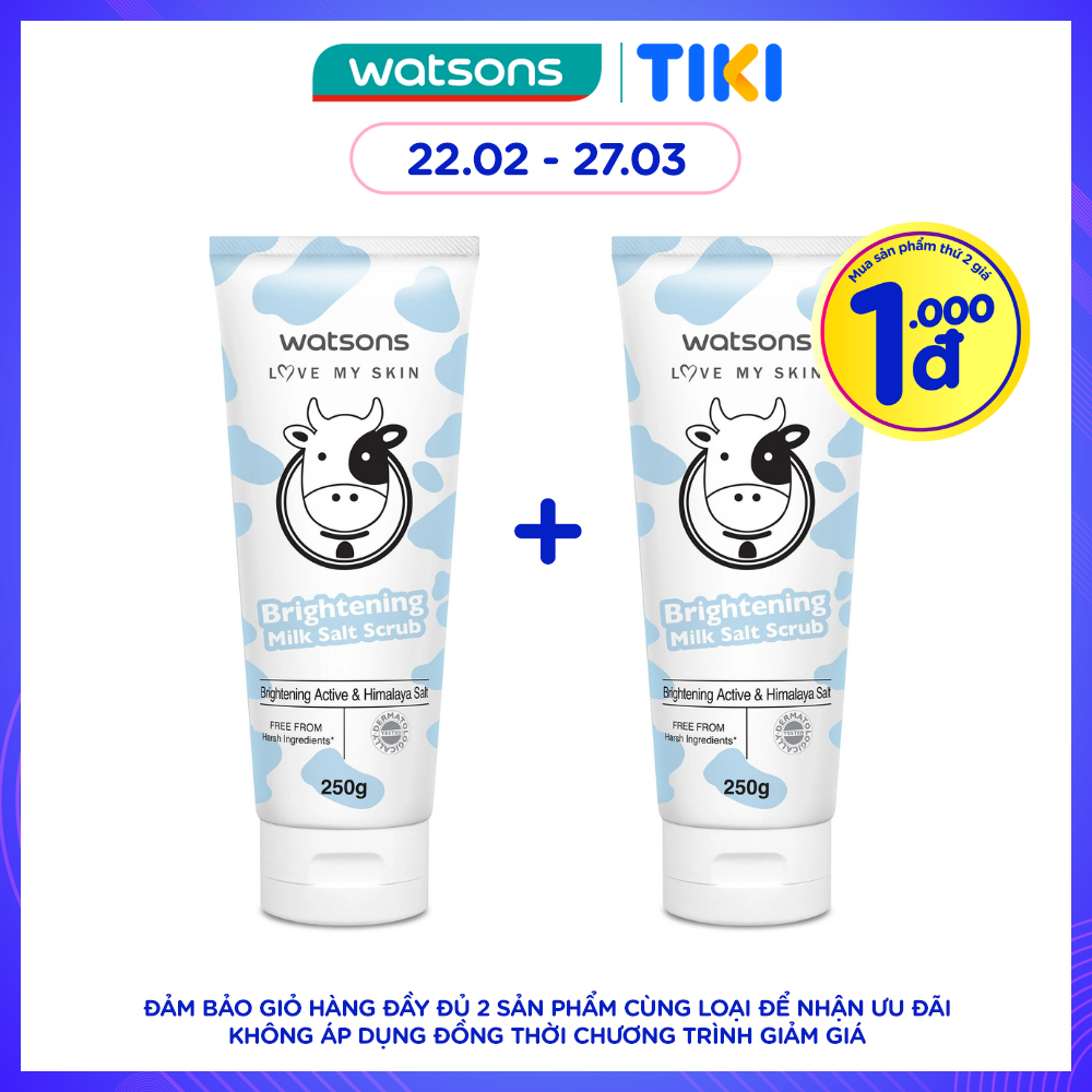 Muối Tắm Watsons Giúp Sáng Da Brightening Milk Salt Scrub 250g