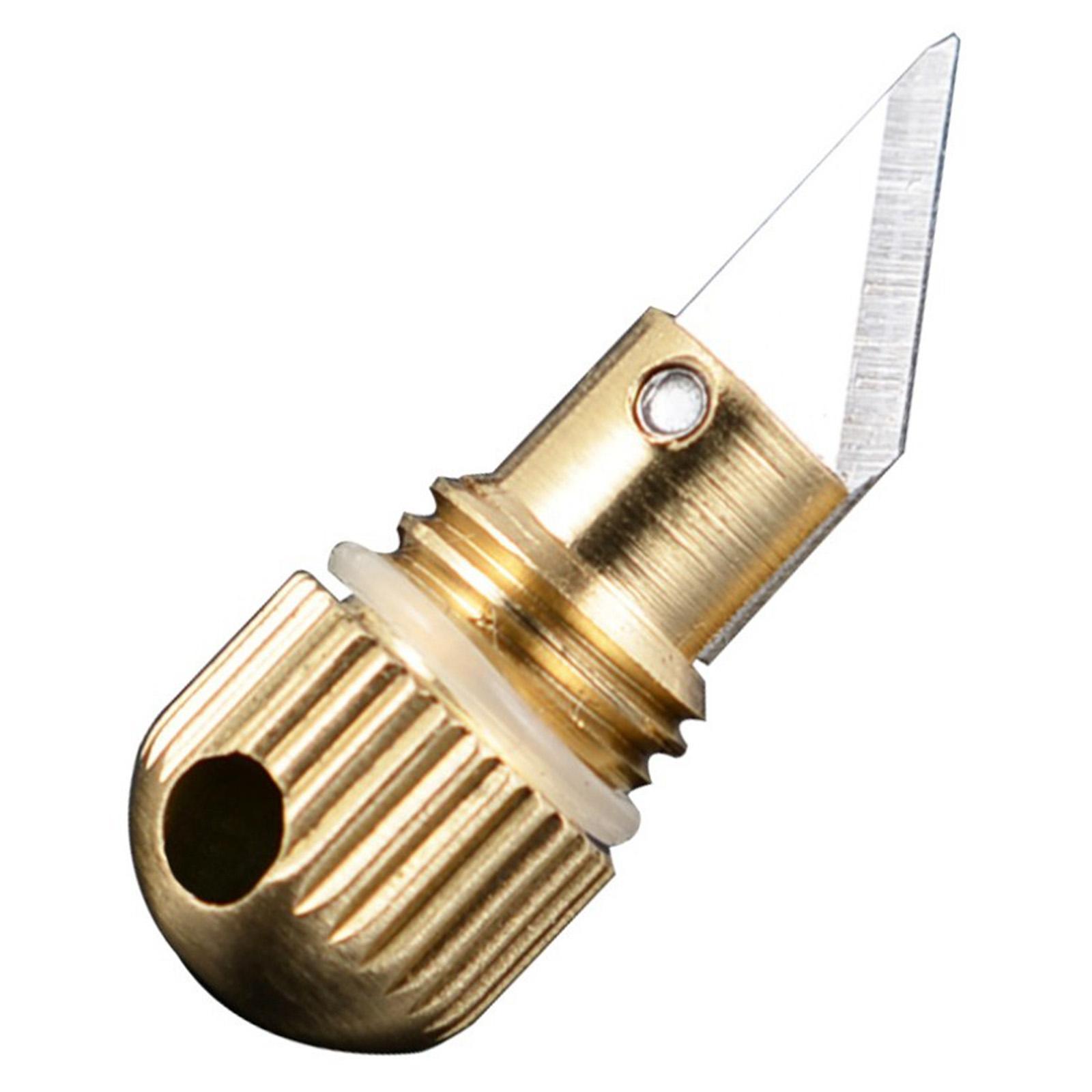 Brass Capsule Mini Knife Key Chain for Stripping Stickers Opening Cans and Unpacking Cartons Outdoor Hiking