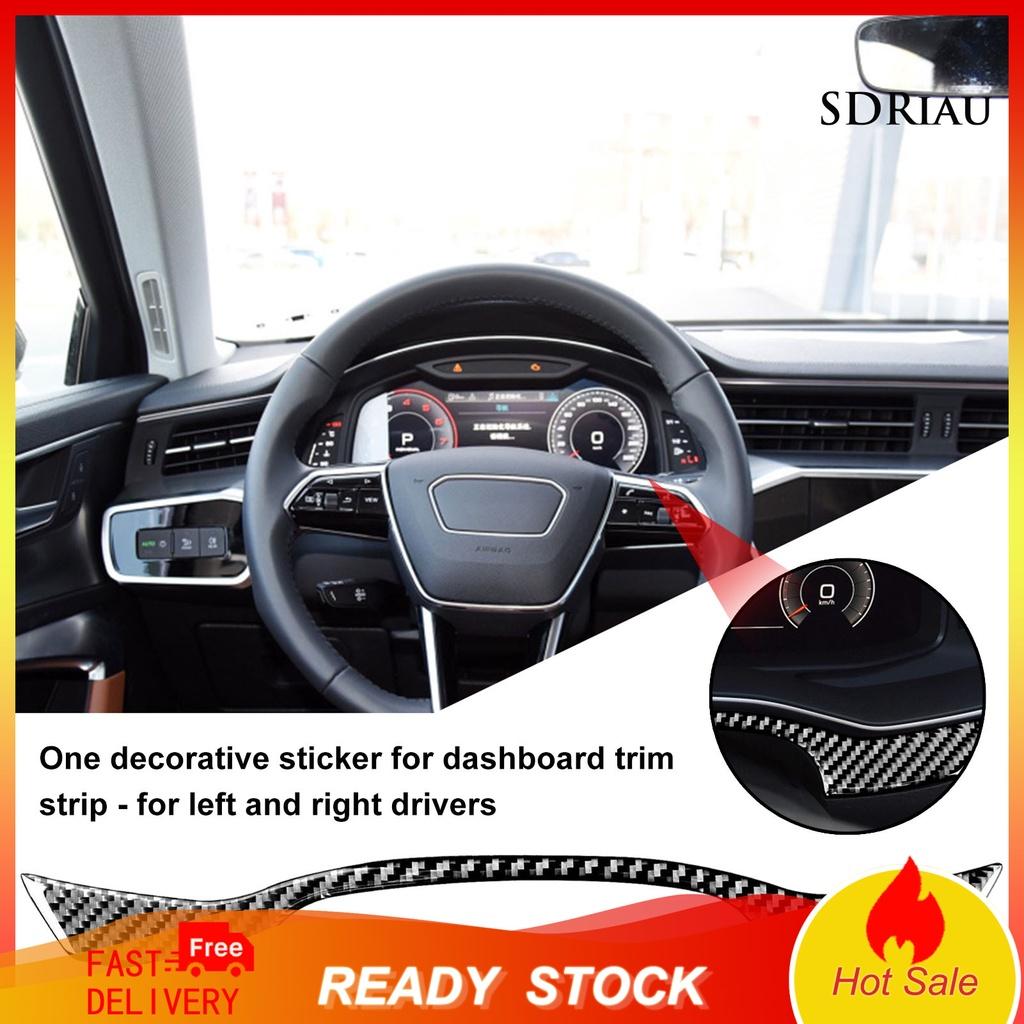 Miếng Dán Viền Đồng Hồ Xe Hơi Tự Dính Bằng Sợi Carbon Cho Audi A6L A7 2019