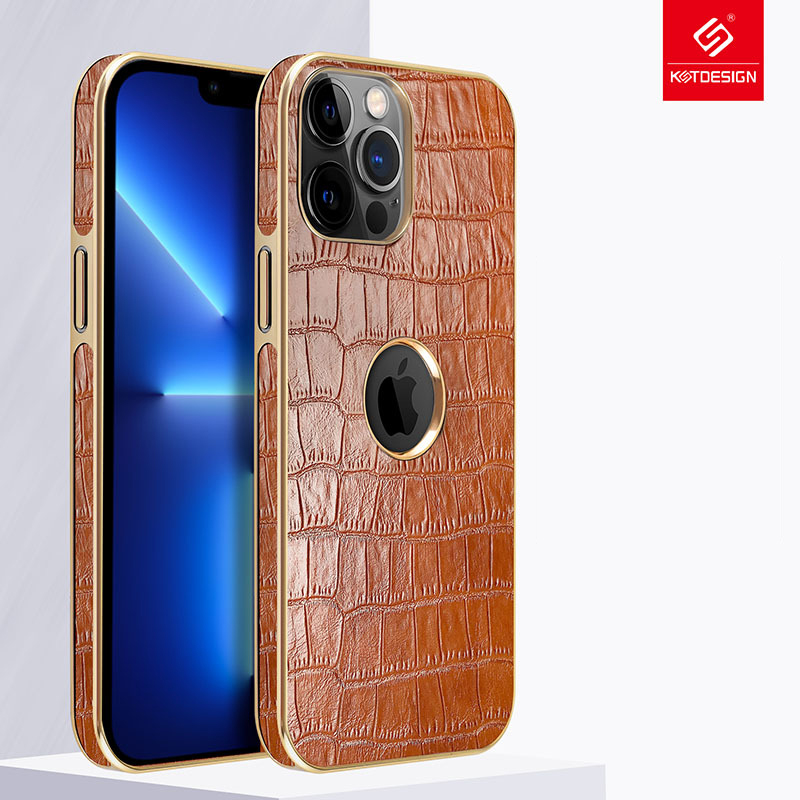 Ốp lưng da vân cá sấu iPhone 13 Pro hiệu KST DESIGN cao cấp, chống sốc- Hàng Chính Hãng