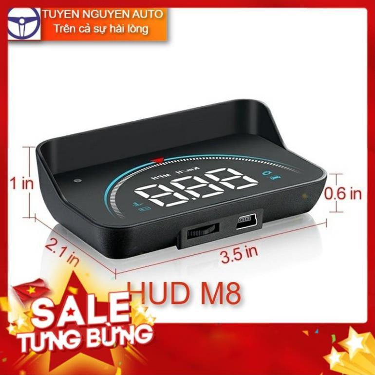 Màn hình hắt kính HUD M8 hiển thị tốc độ và cảnh báo tốc độ cắm cổng OBD