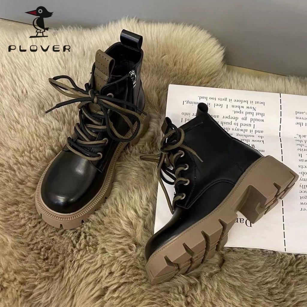 Giày Bốt Martin Lót Lông Cừu Dày Dặn Phong Cách Anh Quốc Thời Trang Thu Đông Mới Cho Nữ