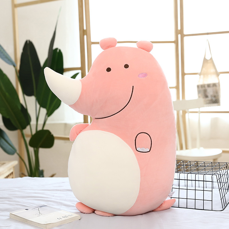 Gấu Bông Hình Chú Tê Giác Nhỏ &quot;Little Rhino&quot; Cực Cool 38cm Quà Tặng Siêu Đáng Yêu (Màu Hòng Phấn)