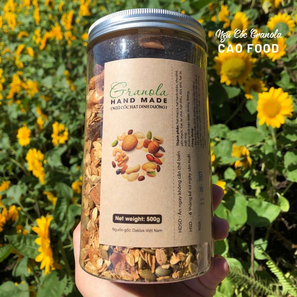 Granola siêu hạt CAO FOOD - Ngũ cốc hạt nướng mật ong dinh dưỡng, healthy, keto, ăn kiêng, ăn chay,...