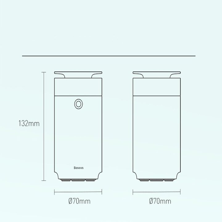 Máy phun sương tạo ẩm, xông tinh dầu nhãn hiệu Baseus DHSG-OG công suất 5W, tích hợp đèn LED đêm - Hàng Nhập Khẩu