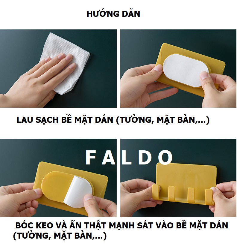 Giá Đỡ Sạc Điện Thoại Có 4 Móc Treo Đồ Tiện Ích FALDO