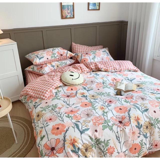 Set Cotton living Hàng Nhập Khẩu Cao Cấp 100% cotton 4 Món Hoạ tiết độc lạ