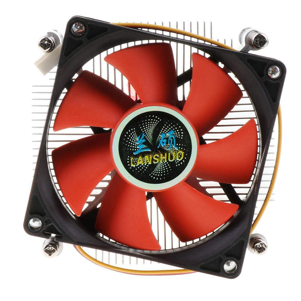 Desktop Computer Motherboard CPU Heatsink Fan Cooling Kit 3Pin 12V Power