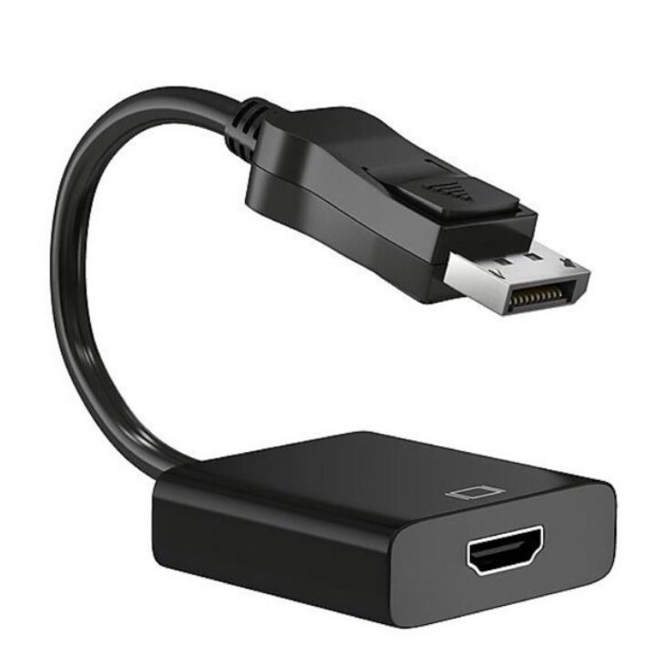 Đầu chuyển Dislayport to HDMI, dây nối dislayport sang hdmi dài 20cmm phân giải FULL HD 1920 x 1080(đen)