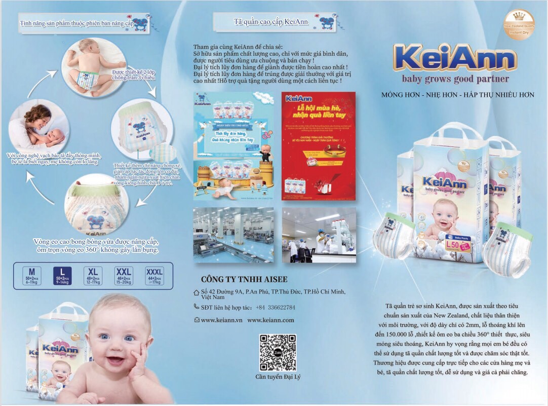 Ta quan cao cap keiann 4xl 40+2 mieng mua 2bich tang 1 mon qua cho be