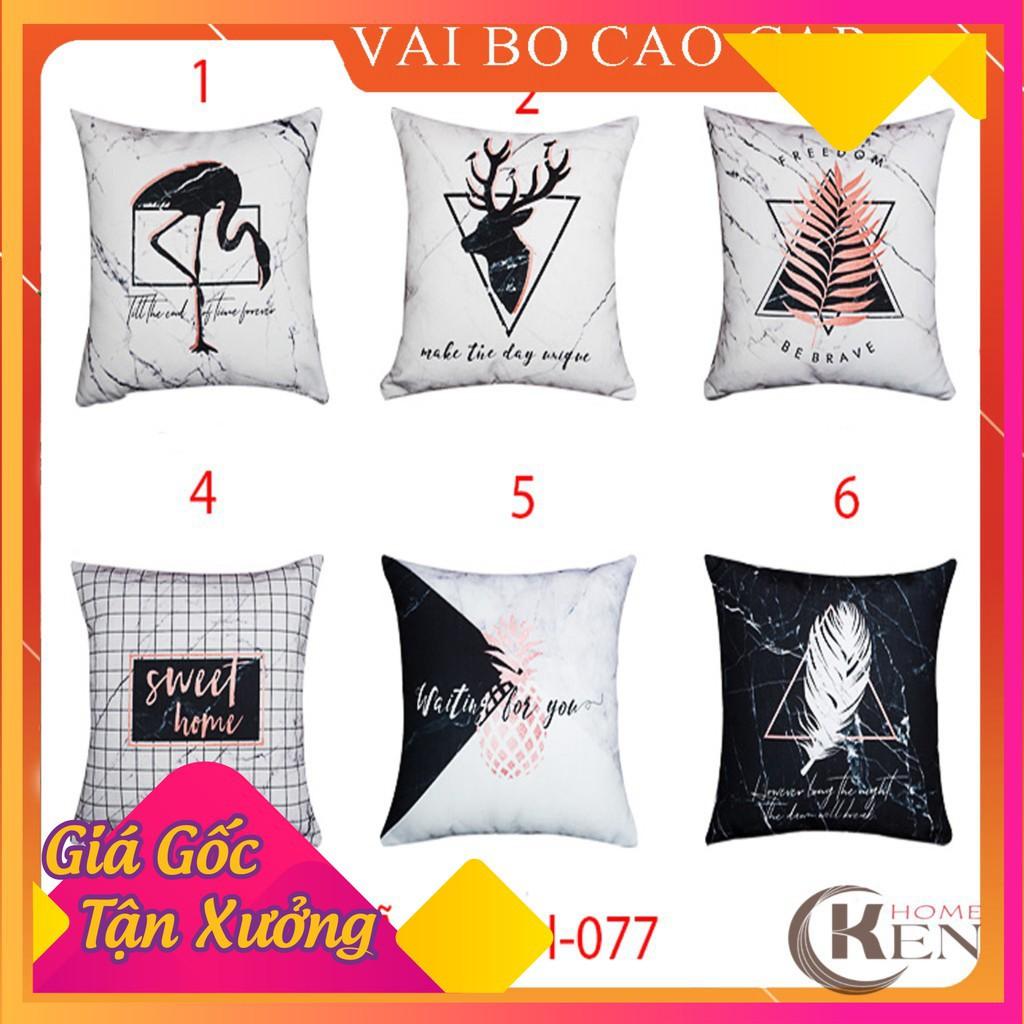 Gối Tựa Lưng | Gối Tựa Sofa, Gối Vuông Trang Trí In Hoạt Tiết Hoa Lá Hiện Đại Kích Thước 45x45cm