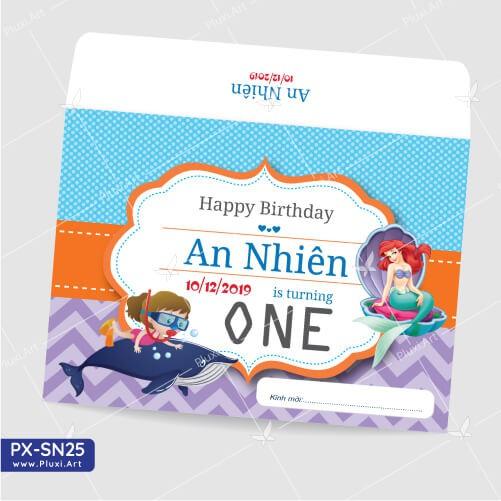 Thiệp thôi nôi – sinh nhật theo yêu cầu Pluxi (PX_SN25)