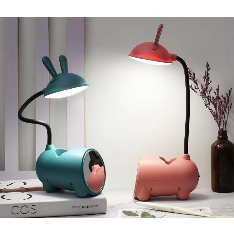 Đèn LED Tích Điện Để Bàn Kèm Gương Trang Điểm FY004 SIÊU CUTE