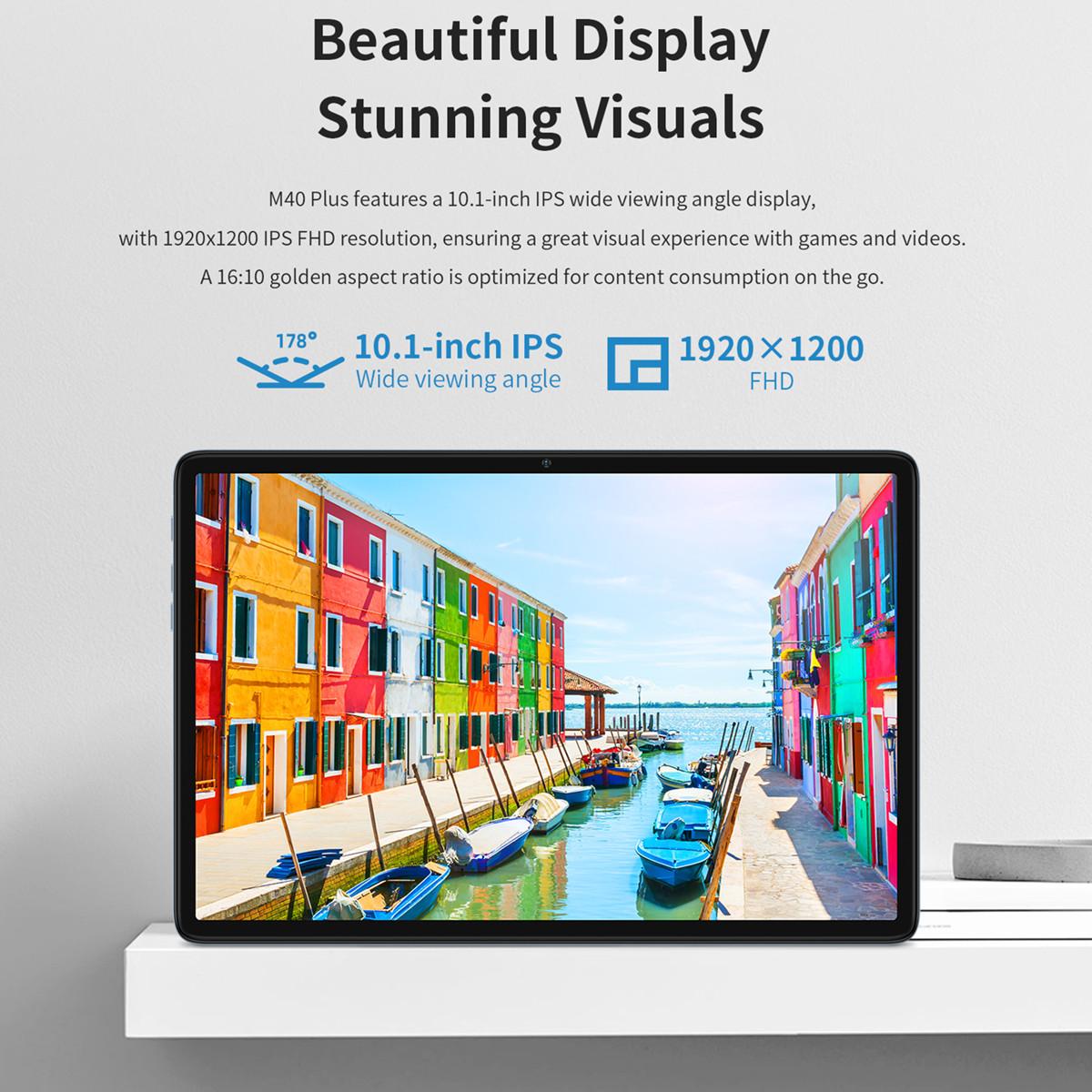 Teclast M40 Plus Android 12 viên 10,1 inch IPS 1920x1200 8GB RAM 128GB ROM MT8183 A73 8 CORES 7000MAH TYPE-C GPS BT5.0 WiFi