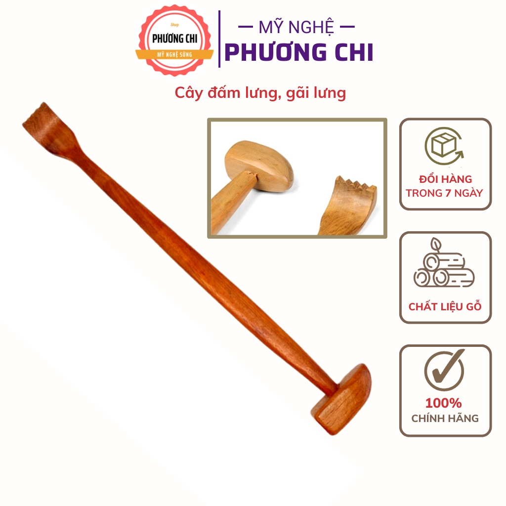 Cây đấm lưng và gãi lưng đa năng bằng gỗ thơm MG1, Dụng cụ massage toàn thân hiệu quả | Mỹ Nghệ Phương Chi