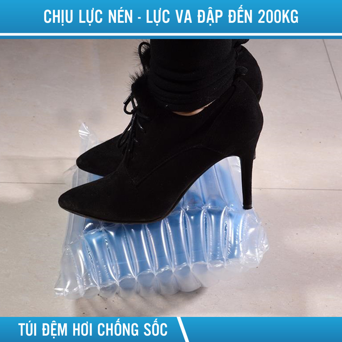 Đệm hơi túi đựng hũ 180ml Ø6x11cm bao đóng hàng sữa bột, mỹ phẩm, chai lọ thủy tinh, dầu nhớt chống sốc hiệu quả