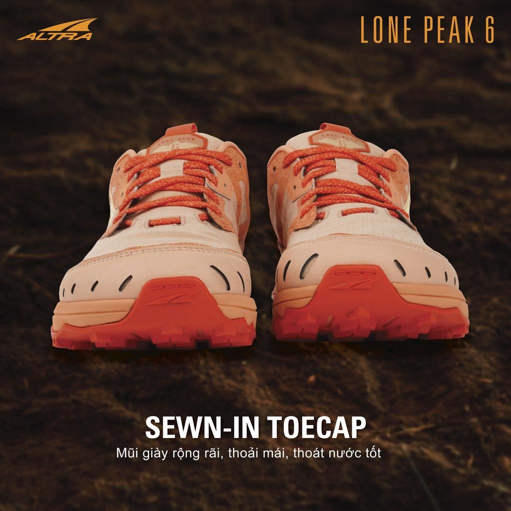 Giày Chạy Địa Hình Nữ Altra Lone Peak 6 Coral/Cam