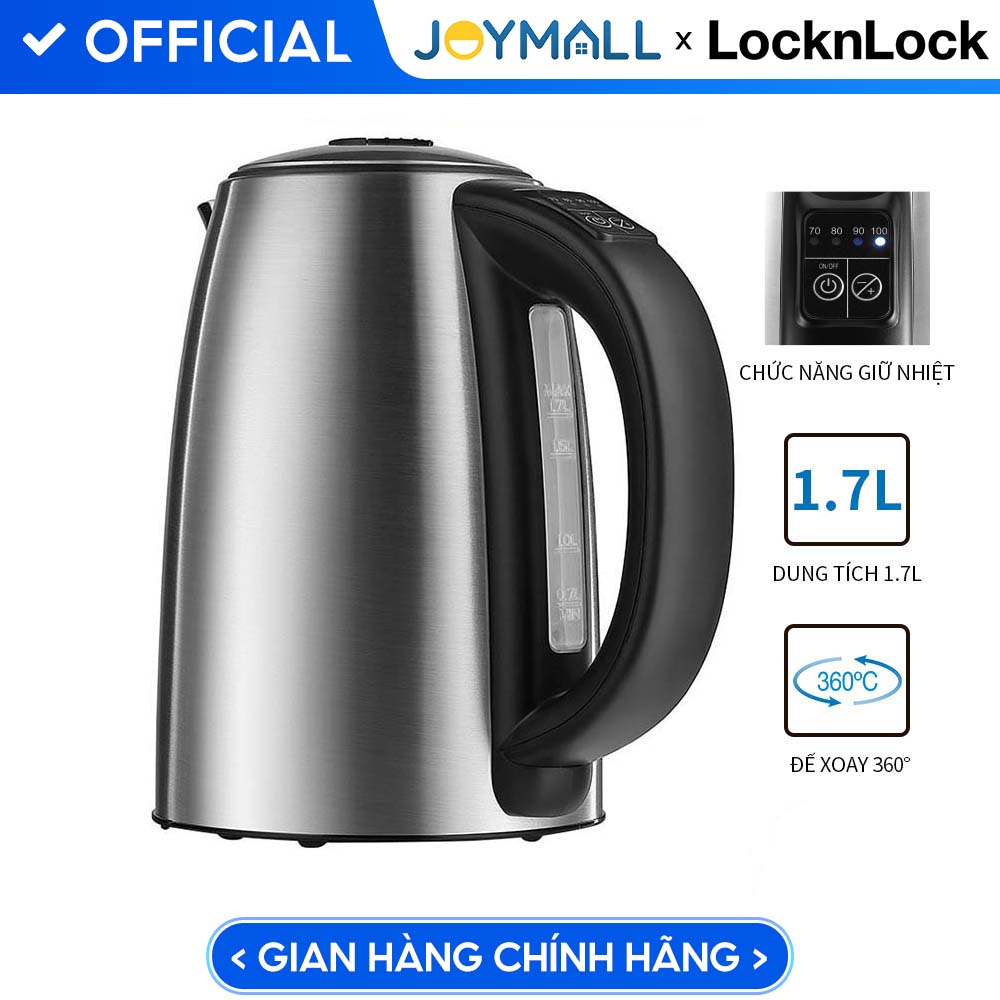 Bình Đun Siêu Tốc LocknLock EJK136SLV - Hàng chính hãng