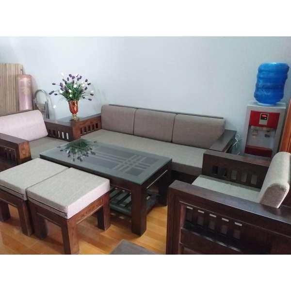 Bàn ghế gỗ đối caro sồi Nga BG023