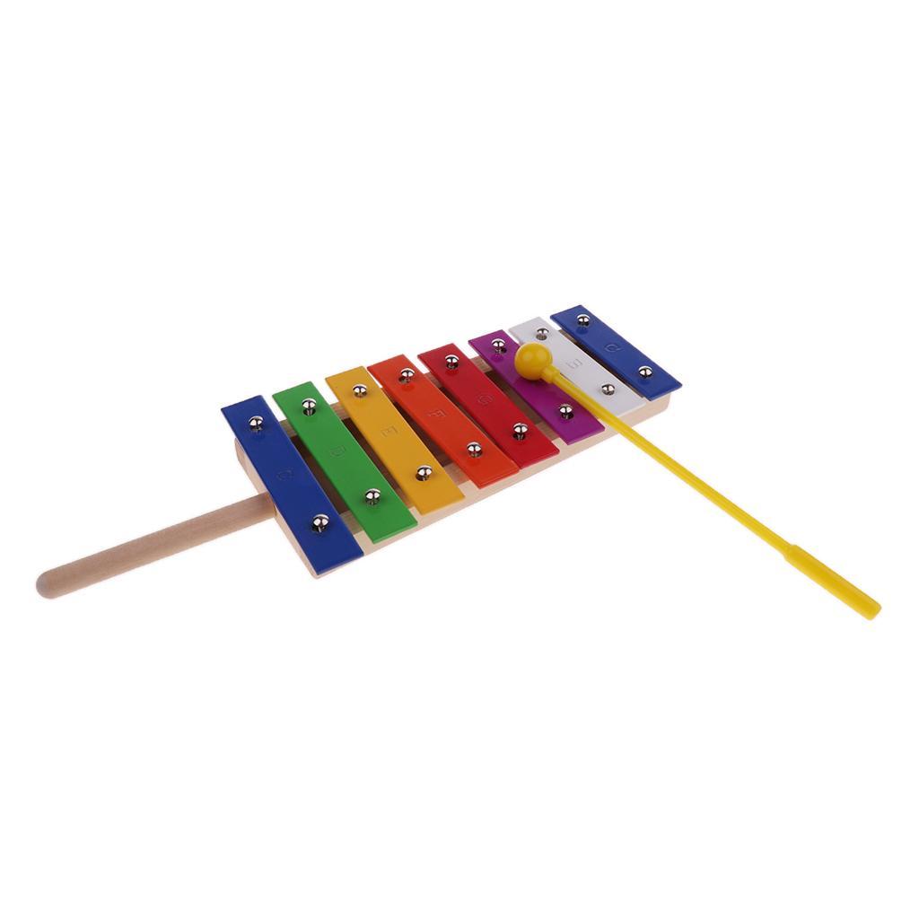 Aluminum 8 Tones Xylophone with Mallet for Kids Musical Educational Toy Gift