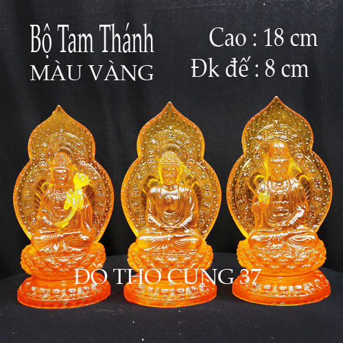 Bộ tượng Tây phương tam thánh lưu ly