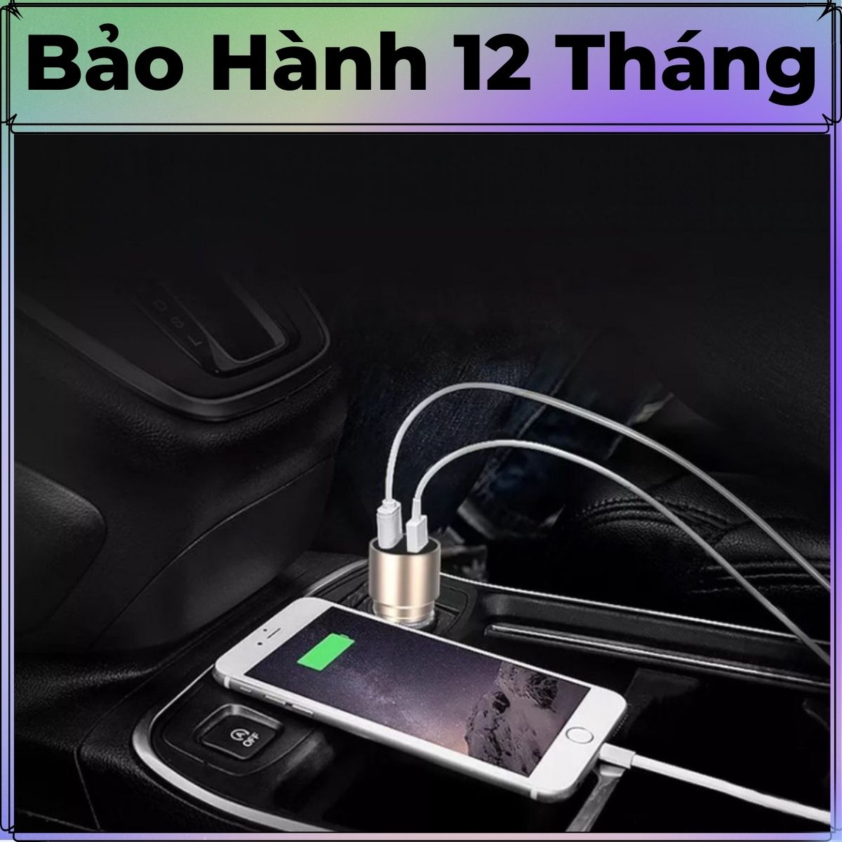 Tẩu Sạc Nhanh Cho Xe Hơi, Trang Bị 2 Cổng USB 2.1A, Cùng Công Nghệ Mới Tăng Tốc Độ Sạc Lên Rất Nhiều  - Mã AK