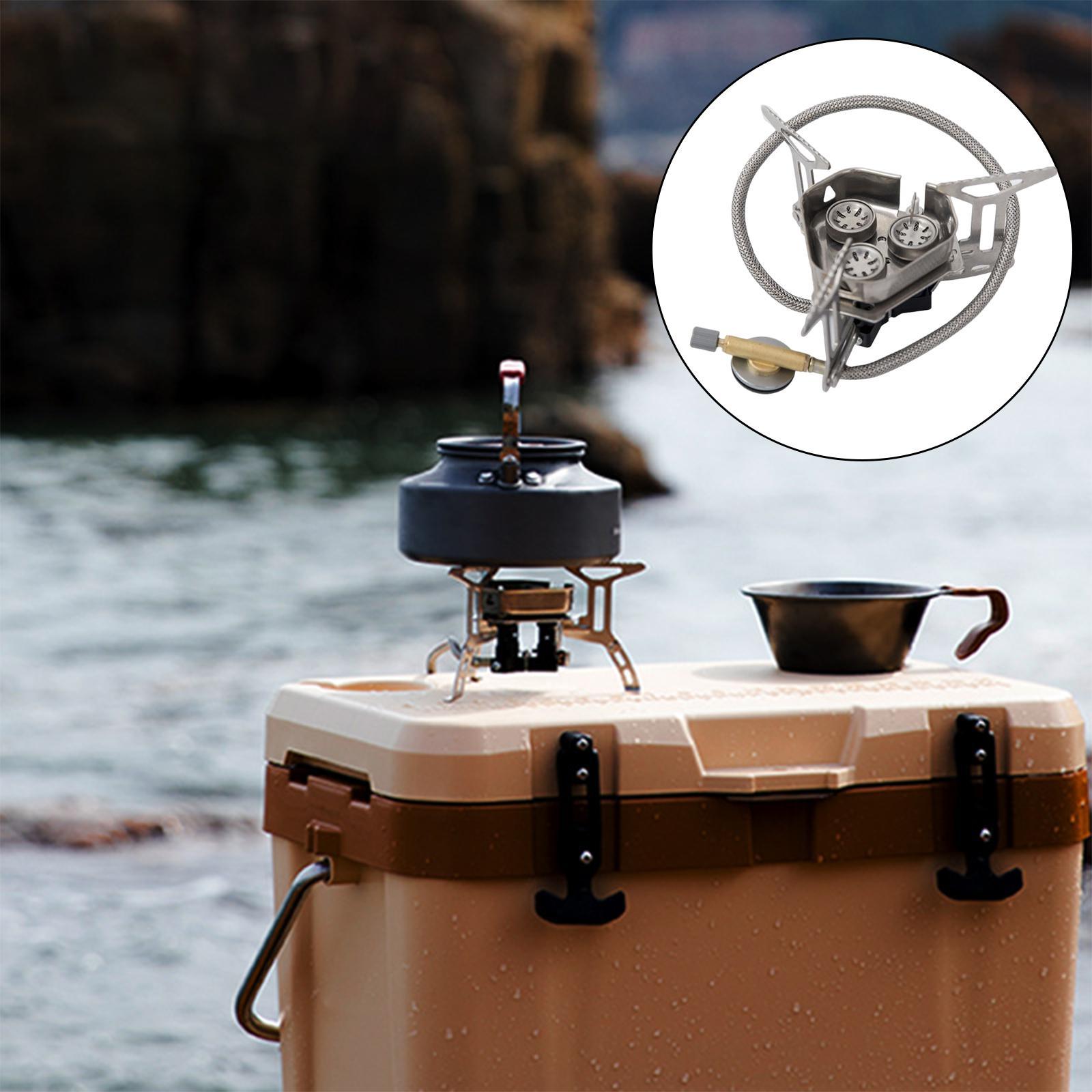 Outdoor Camping Gas Stove Burner Kitchen Equipment Gadgets Lightweight Durable Outdoor Gas Burner for BBQ Fishing Tourist Camping Hunting