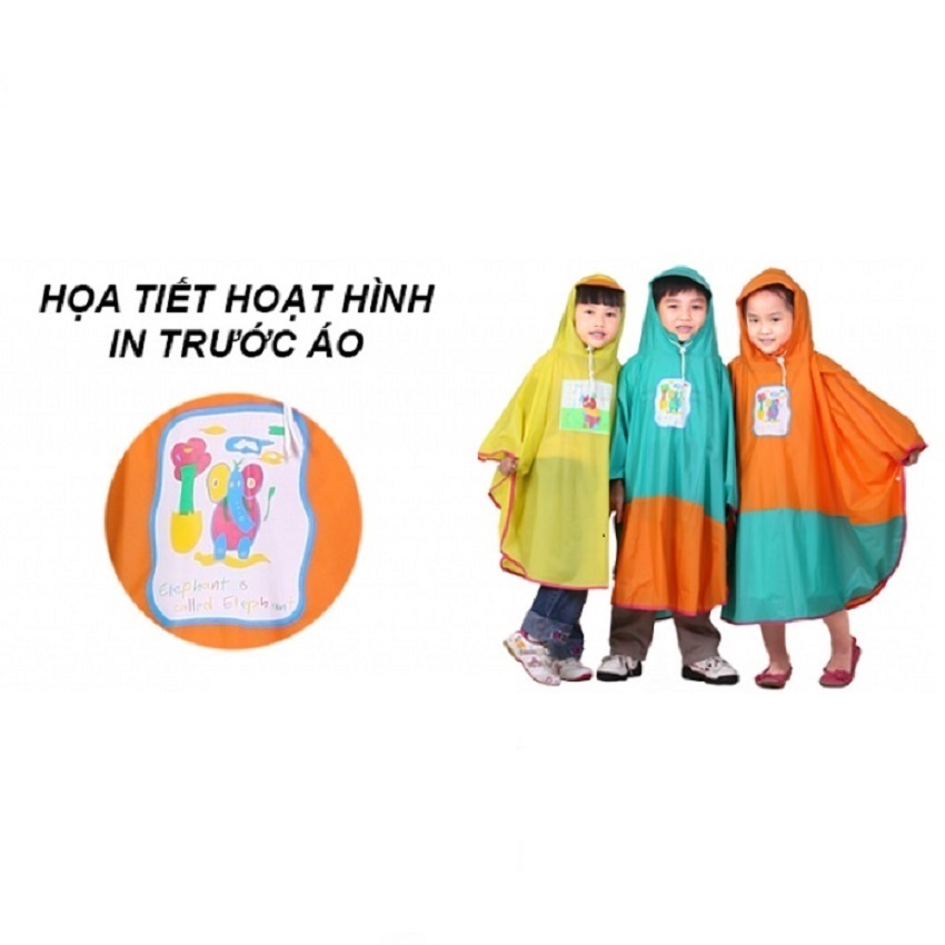 Hình ảnh Áo mưa cánh bướm trẻ em Rando Poncho dành cho các bé có độ tuổi từ (2 tuổi đến 12 tuổi) tương đương với các size từ số 1 đến số 5 ( GIAO MÀU NGÂU NHIÊN)