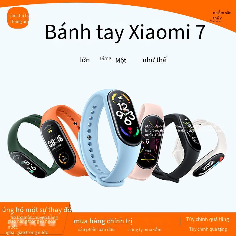 Vòng đeo tay Xiaomi giá rẻ nhất 7 đồng hồ thông minh thể thao theo dõi oxy trong máu và nhịp tim phù hợp với toàn màn hình Vòng đeo tay thời lượng pin dài M2129B1