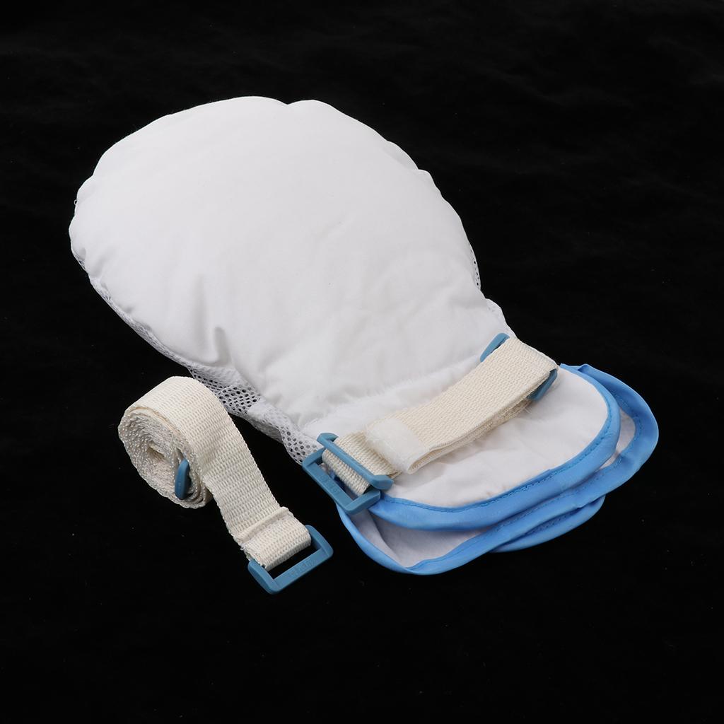 Safety Finger Control Mitt, Hand Protector, Prevent Harm Fixed Restraint Glove with Strap, Fit for Elderly Patients