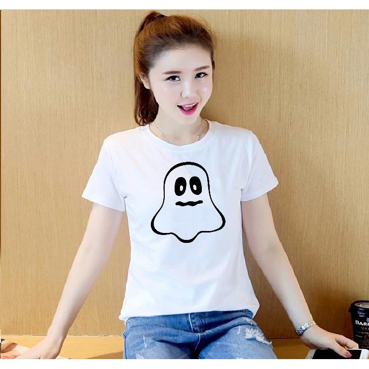 Áo thun nữ in hình Ghost bóng ma dễ thương