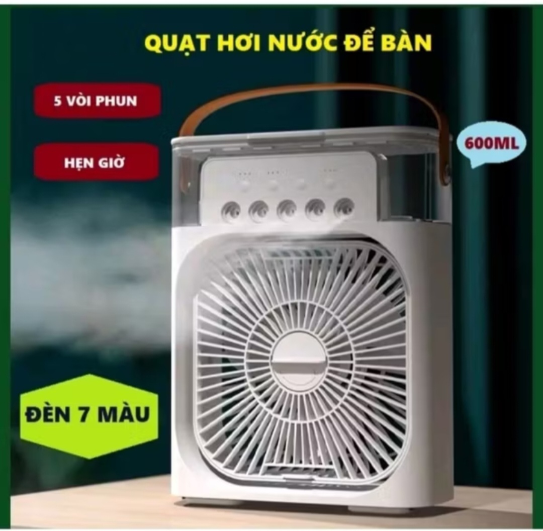 1 QUẠT PHUN SƯƠNG MINI 5 ĐẦU SIÊU MÁT LẠNH