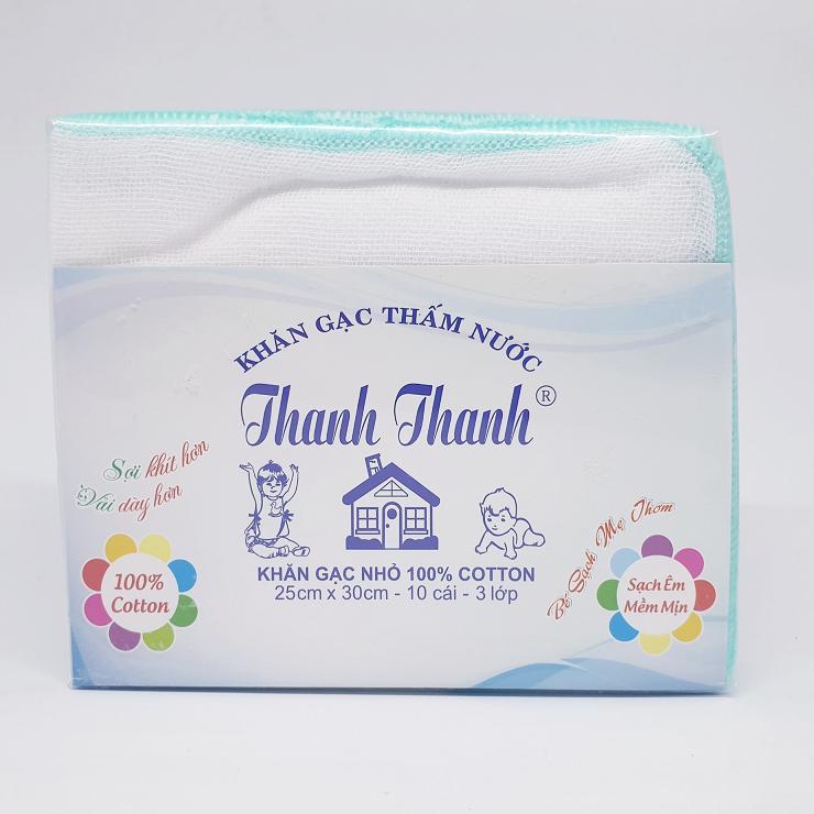 Khăn gạc Thanh Thanh Nhỏ 3 lớp 25x30cm 100%cotton