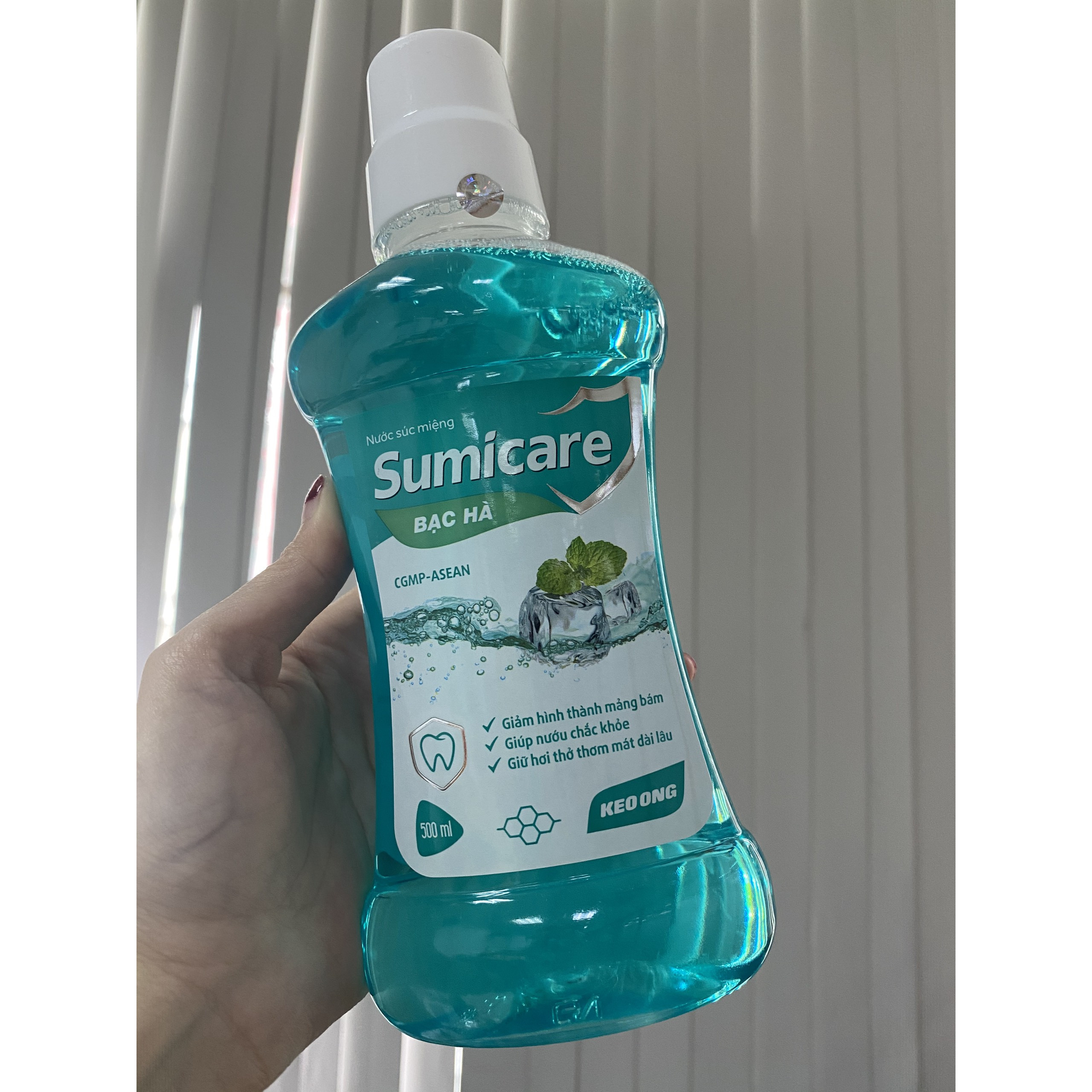 Nước Súc Miệng Sumicare Bạc Hà - Chiết xuất keo ong - Lọ 500 ml