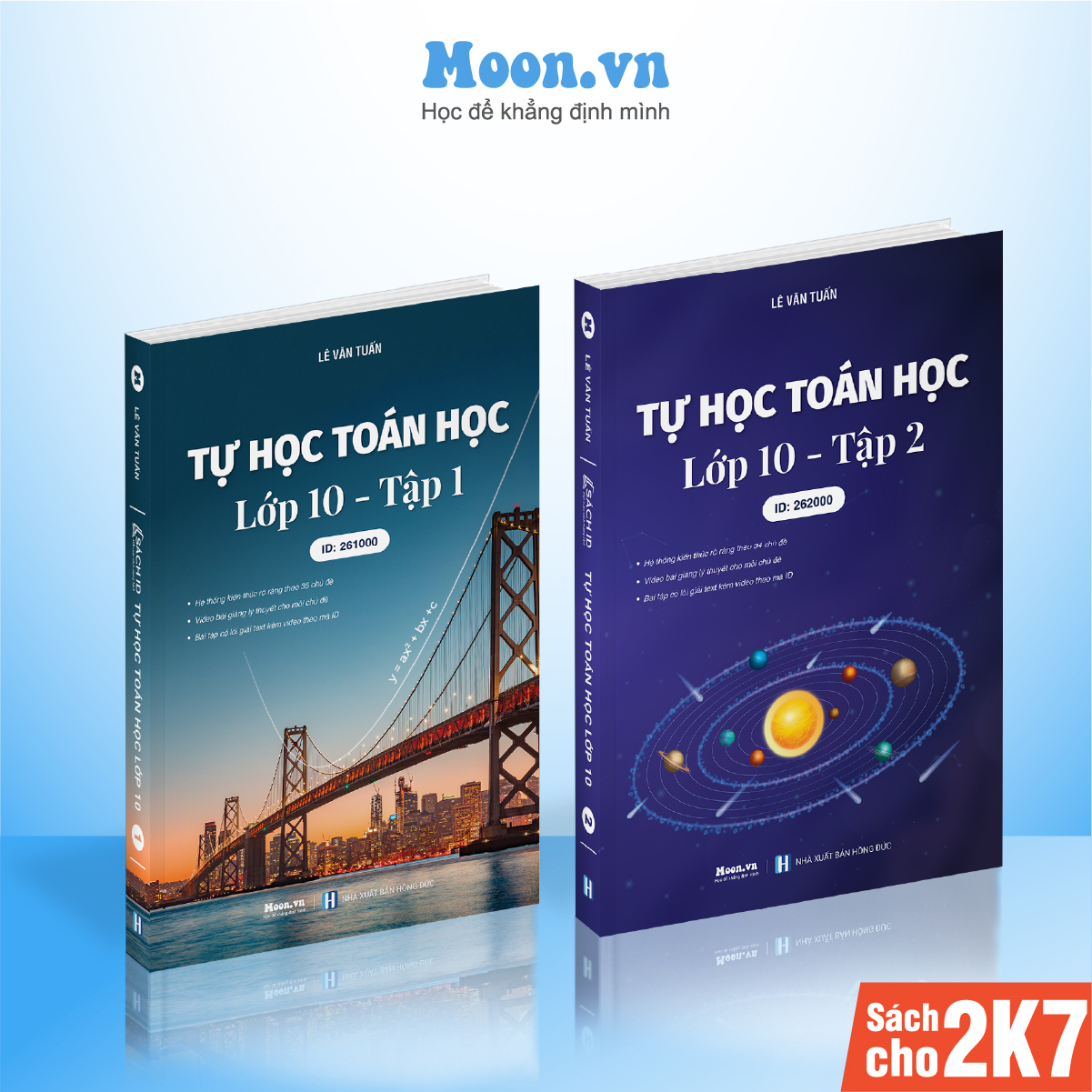 Combo 2 Sách ID Tự Học Toán Học Lớp 10 Chuẩn Chương Trình SGK Bản Mới Nhất Moonbook