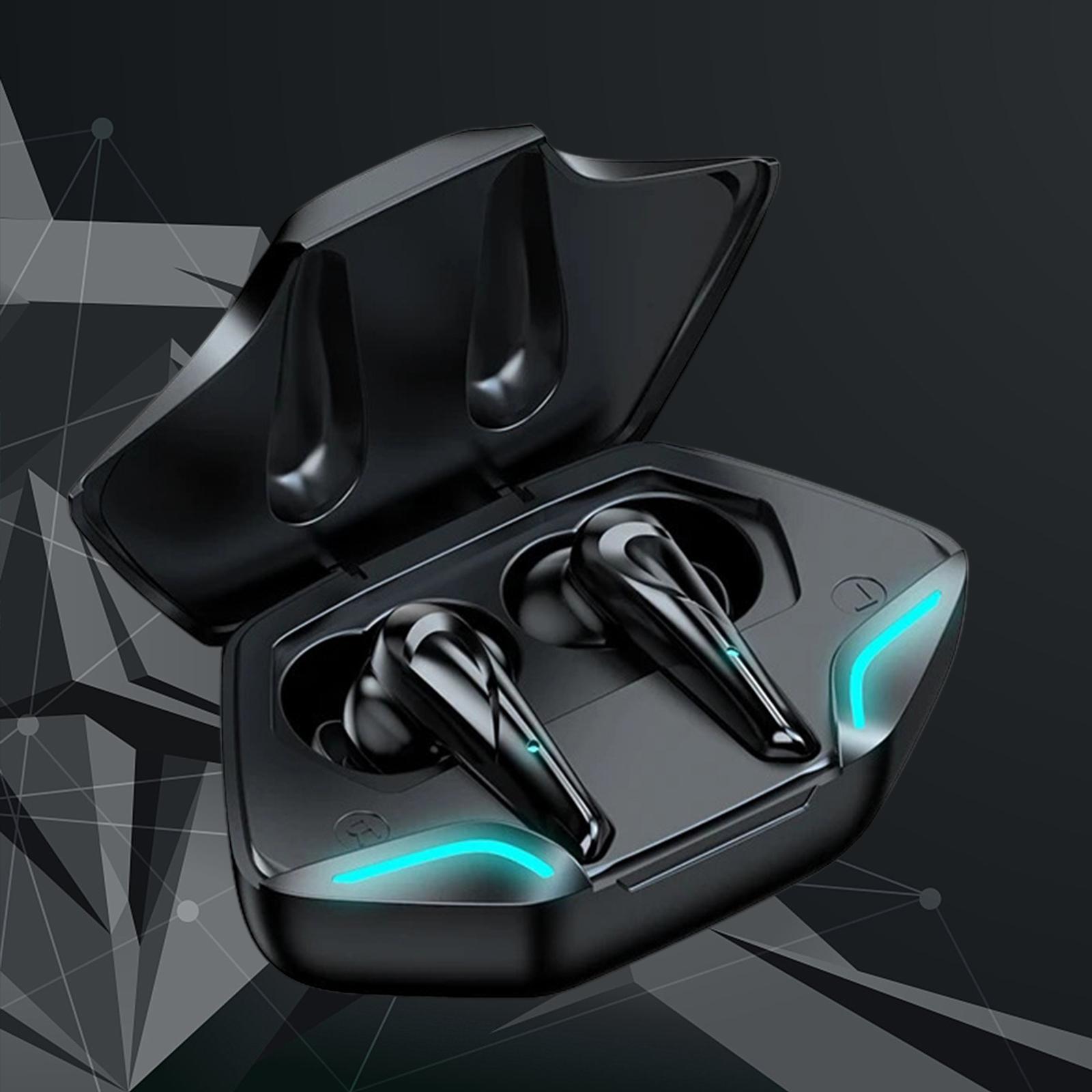 Bluetooth Wireless Earphone Headphones w/Mic Low Latency Noise Cancelling Black