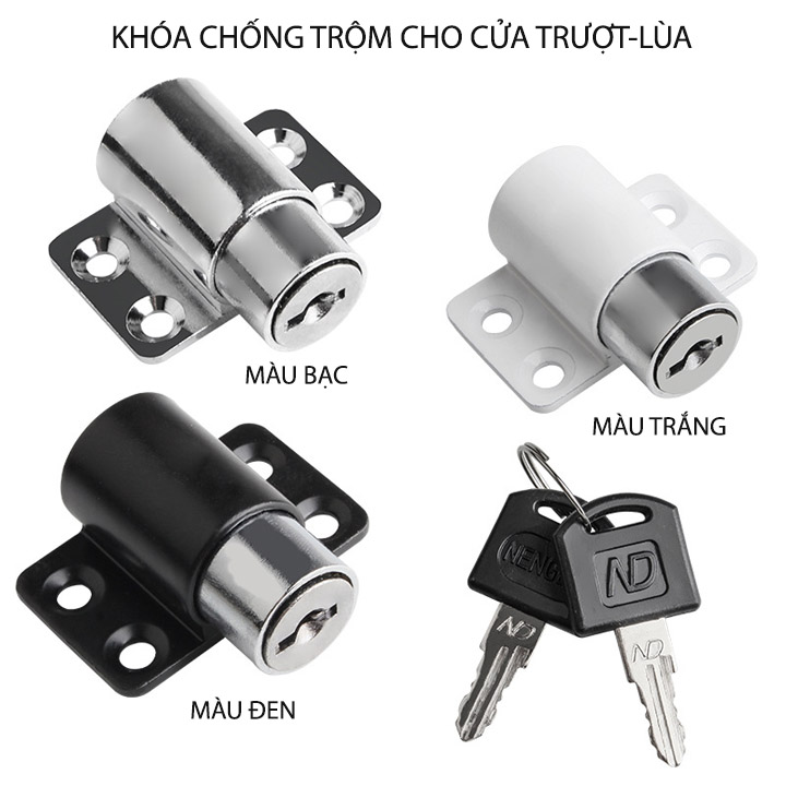 Khóa chống trộm cho cửa trượt, lùa, cửa sổ - cửa đi