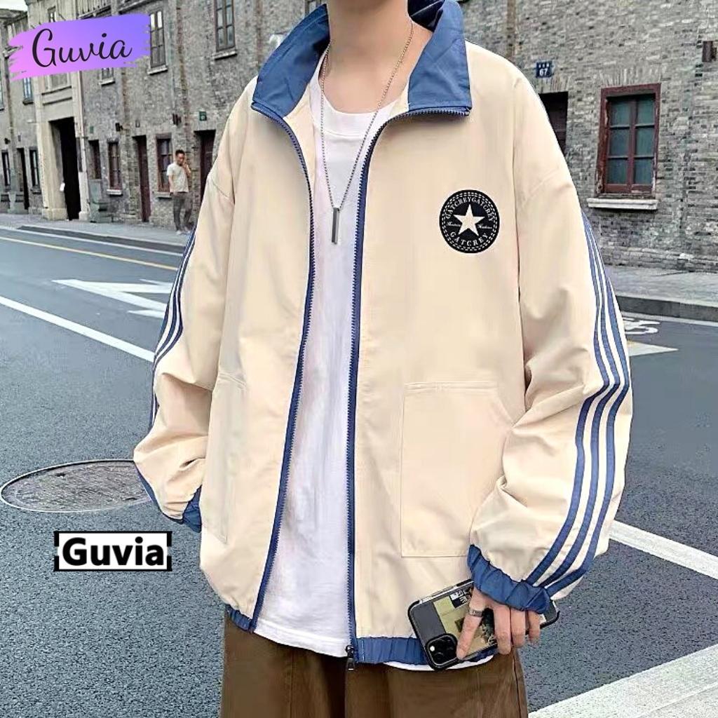Áo Khoác Dù GATCREY 2 Lớp Form Rộng Nam Nữ Unisex, Áo Gió Bomber Bóng Chày Chống Nắng Ulzzang