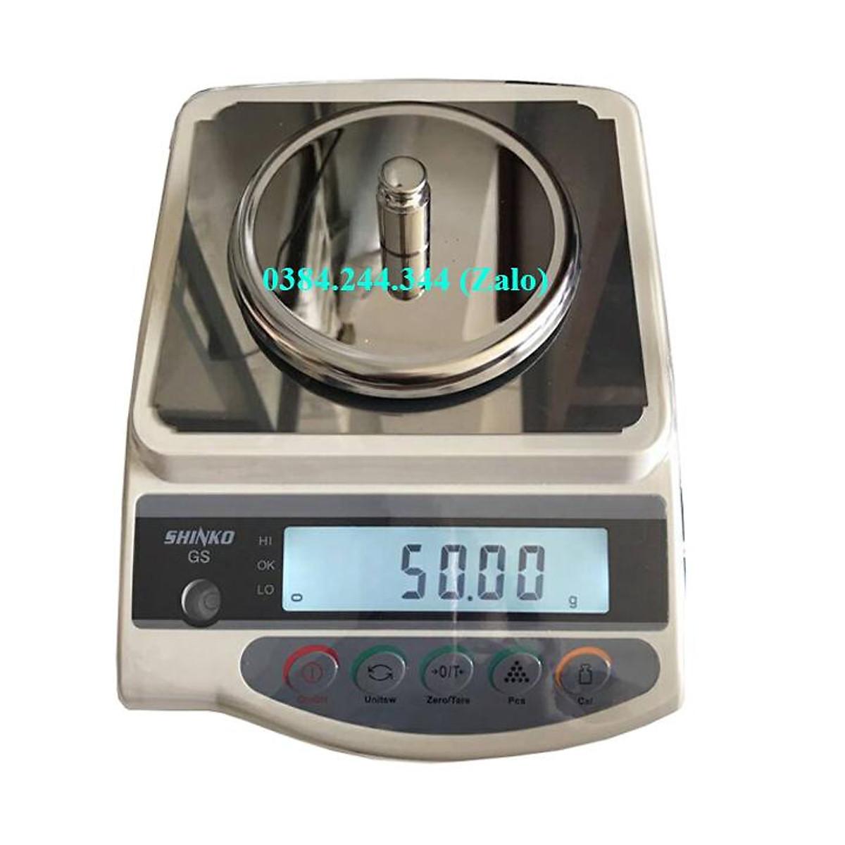 Cân điện tử kỹ thuật 2 số lẻ, Shinko GS 3200g/0.01g độ nhạy cao dùng cân vàng, mủ cao su, hóa chất, thí nghiệm
