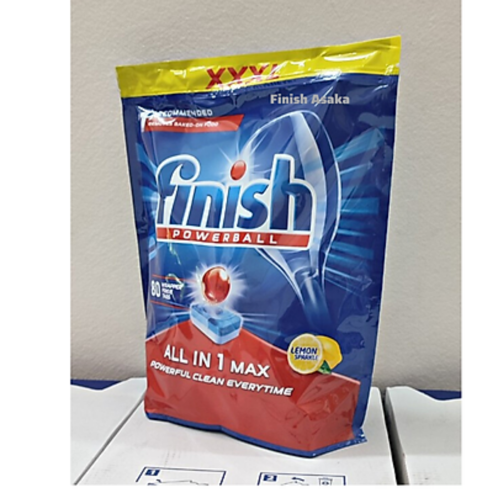 Túi 80 viên rửa chén Finish All In 1 Max Dishwasher Tablets QT025451