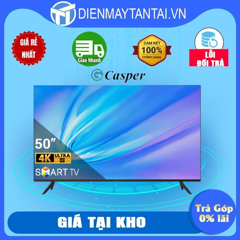 Android Tivi Casper 4K 50 Inch 50UGA610 - Mới 2022
