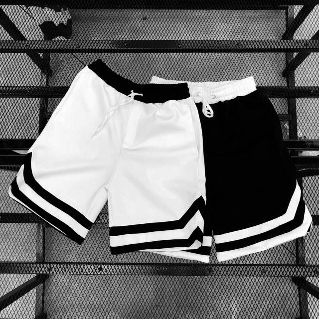 Quần short thun 2V màu ĐEN ️/Nam nữ Unisex ️ Jaystoree