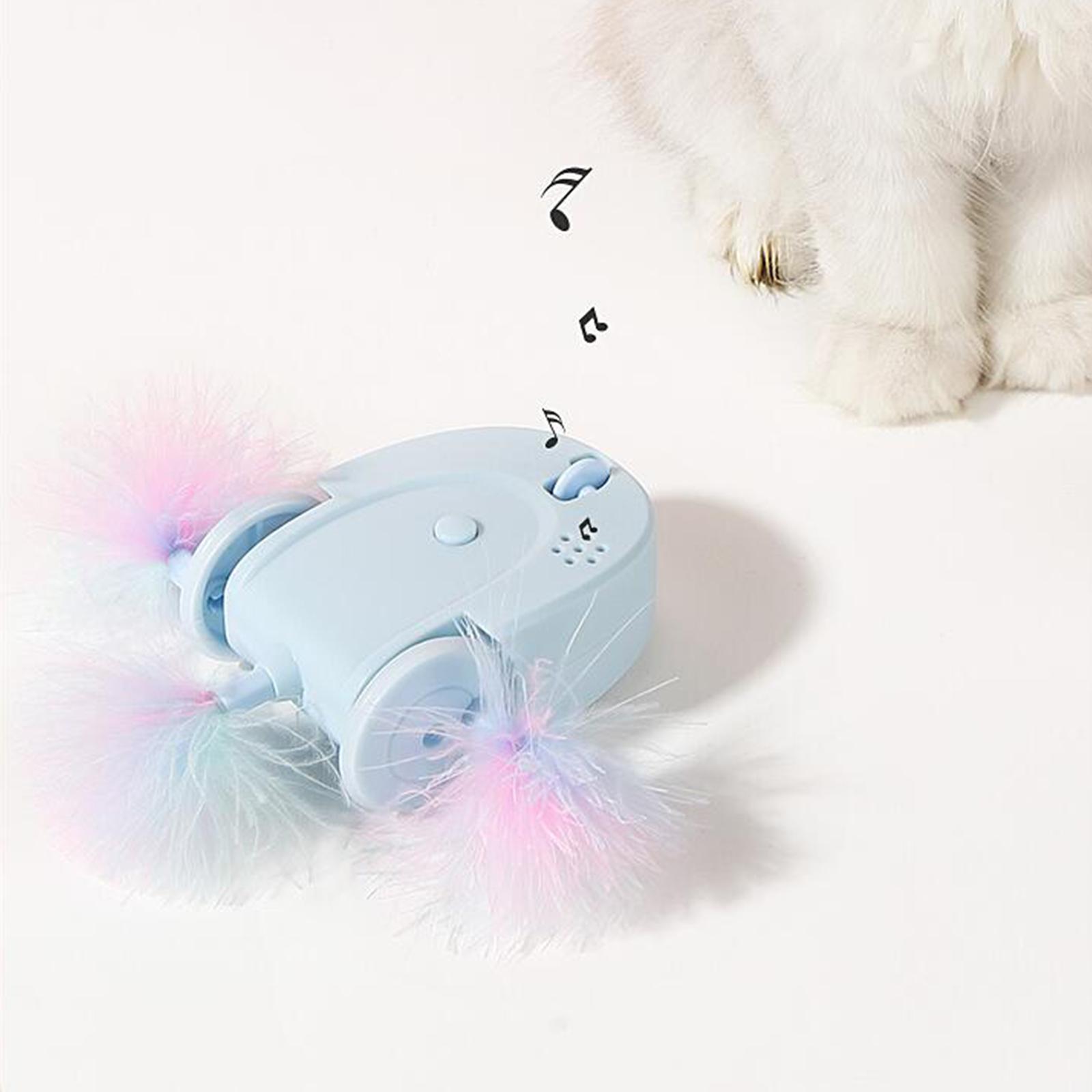 Automatic Cat Toys Interactive Cat Feather Toys, Pet Exercise Toys, Electric Cat Toys for Indoor Cats Kitten with Feather