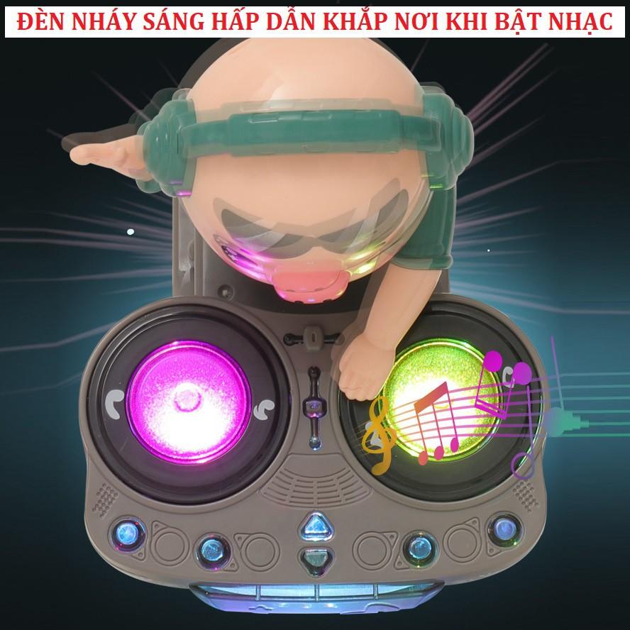 Heo phát nhạc Đồ chơi heo chơi DJ di chuyển nhảy múa phát nhạc đèn nháy dễ thương cho bé