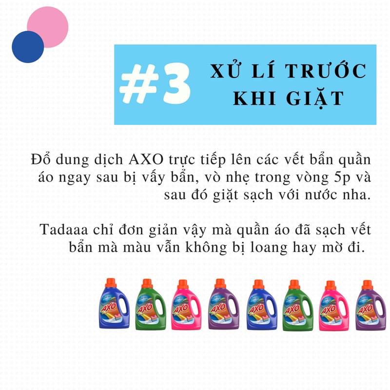 Nước tẩy quần áo màu Axo 400ml