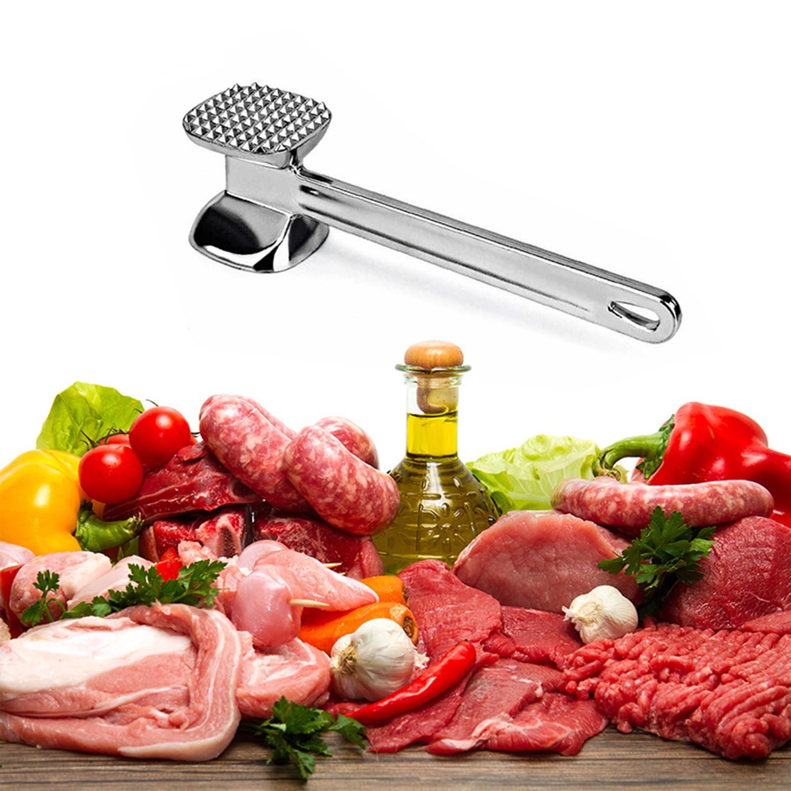 Dụng cụ búa làm mềm thịt với đinh hai mặt, làm thịt bò, bít tết, gà, cá