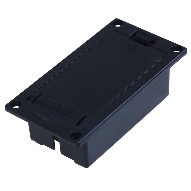 1 Máy Tính Đen Phẳng Gắn Pin 9V Hộp Giá Đỡ Màu Đen Cho Đàn Guitar Điện Bass Lưu Trữ Bao Bán
