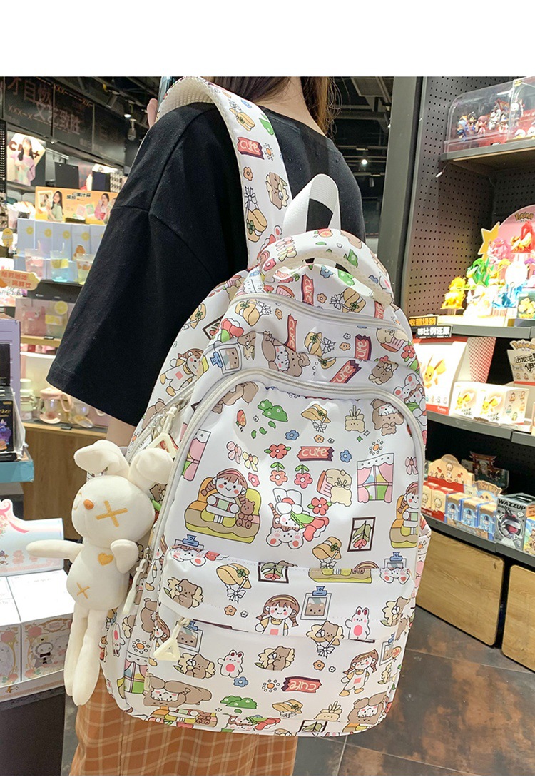 Balo Nữ Ulzzang BH Kids đi học, đi chơi, sức chứa lớn, họa tiết hoạt hình Nhật Bản dễ thương - CH117