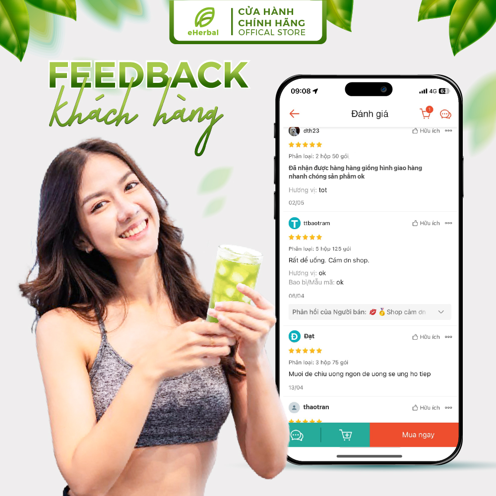 Detox 3in1 (Rau má Mật ong+ Diếp cá Mật ong+ Tía tô Mật ong)