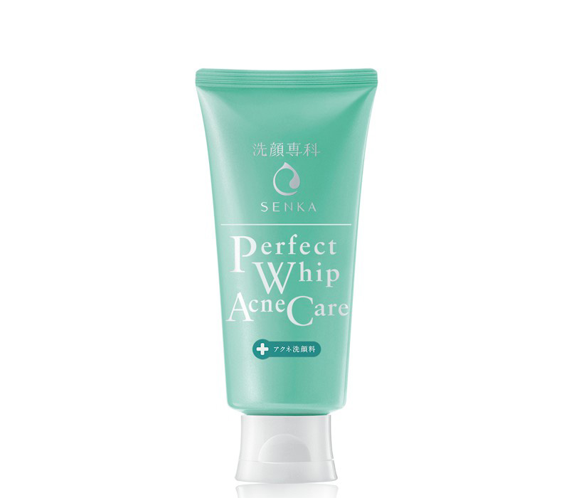 Sữa rửa mặt giảm mụn Senka Perfect Whip Acne Care 100g 15554 tặng Mặt nạ dưỡng da The Faceshop Real Nature (1 miếng)